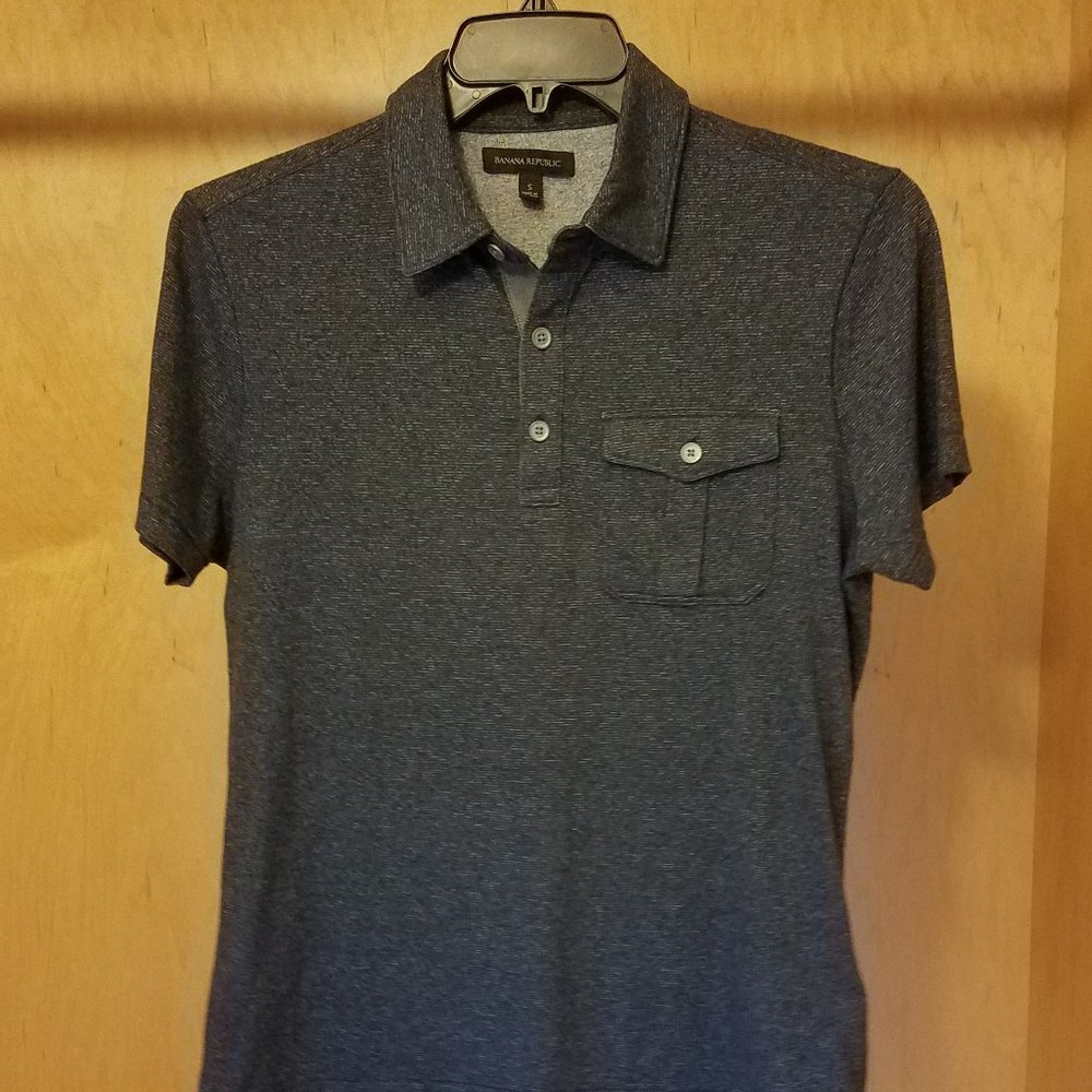 Banana Republic Men's Polo Shirt Grey